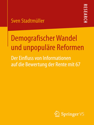 cover image of Demografischer Wandel und unpopuläre Reformen